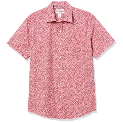 Bild av Amazon Essentials mäns normal passform kortärmad poplin skjorta, tvättade röda rosor, X Large