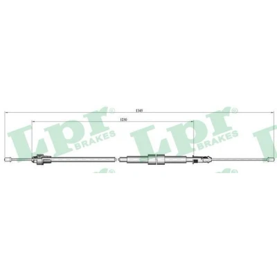 Bild av LPR C0138B Câble De Frein 1323/1209 à disque RENAULT: CLIO 3
