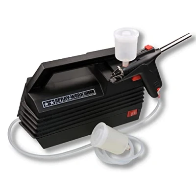 Bild av Tamiya Airbrush startset med kompressor Spray Work Basic 74520 enkel action