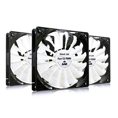Bild av AABCOOLING Silent Jet Fan 12 PWM Värdepaket 3 st Tyst och Effektiv 120mm Fodral Fläkt med 4 Vibrationsdämpare, 12V Fläkt, PC Kylning, för Fodral, 12cm Högt Luftflöde, Kylfläkt