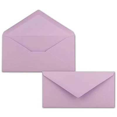 Bild av Neuser Colorful Envelopes DIN Long 220 x 110 mm, nässliva hela förälder 50 Umschläge Lila