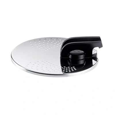 Bild av Tefal Ingenio Lock för diskställ i rostfritt stål, enkel förvaring, multidiameter, kompatibel, diskmaskinssäker L9829402 stål och svart avloppslock 1420 cm