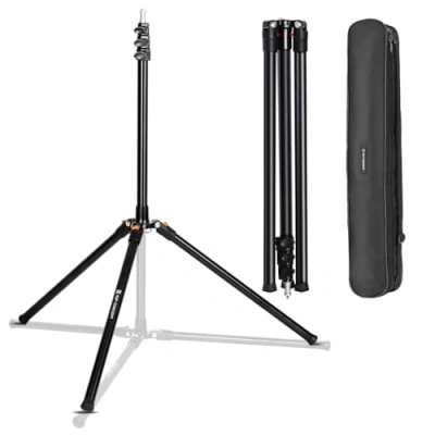 Bild av K&amp;F koncept aluminium slitstarkt stativ 2,3 m/90,55 tum justerbart belysningsstativ för reflektorer, softboxar, fotostudio hastighetsljus, max belastning 4 kg