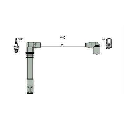 Bild av HITACHI 134783 Jeu De Fils d&#039;Allumage AUDI: A3 3/5 portes, SKODA: Octavia I 5 portes