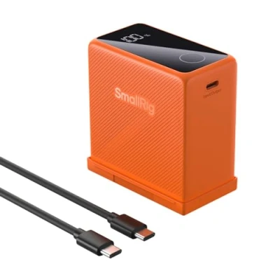 Bild av SMALLRIG NP F970 10500mAh Replacement Battery för Sony F750 F550, PD 36W USB C 3.5H Fast Charging,Camera w/OLED Screen Kamera,Monitor,LED videolampa,Videokamera, Orange 4576