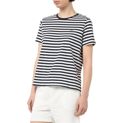 Bild av GANT Regular Striped Shield Tshirt med print, Storlek: XS, Evening blue