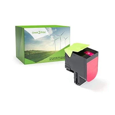 Bild av Green2Print Toner magenta 2000 sidor ersätter Lexmark 80C0S30, 800S3, 80C2SM0, 802SM, 80C2SME, 802SME Tonerkassett för CX310N, CX310DN, CX410DE, CX410DTE, CX410E, CX510DE, CX510DHE, CX