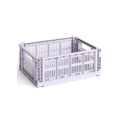 Bild av HAY Colour Crate Recycled Lådor Lavender Medium W: 26,5 x L: 34,5 H: 14 cm