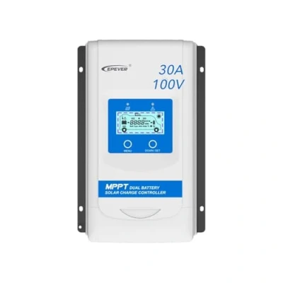 Bild av EPEVER® MPPT DuoRacer 30 A laddningsregulator, solcellsladdningsstyrenhet, DR3210N för 2 batterier, 12 V/24 V autowork, PV 100 (DR3210N)