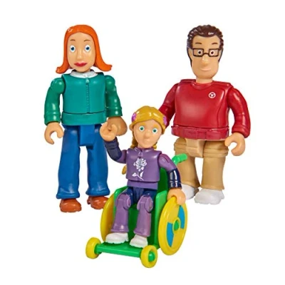 Bild av Simba 109251080 brandman Sam familj Sparks figurset, Lizzie, Joe och Hannah med rullstol, fullt rörlig, 7,5 cm, från 3 år