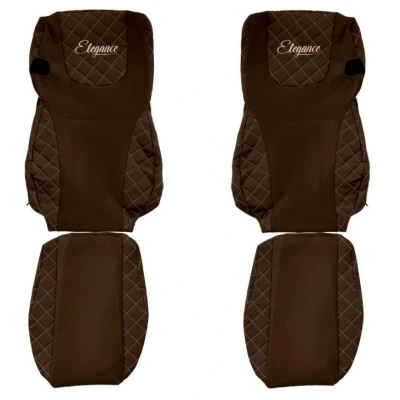 Bild av F CORE Elegance Q FX07 BROWN Couverture de siège marron Textile, Similicuir