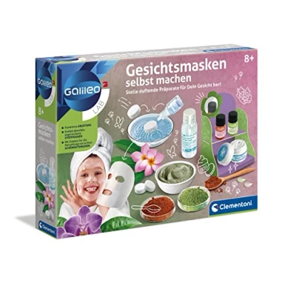 Bild av Clementoni Galileo Lab gör ansiktsmasker själv, det själv skönhetstygmasker, doftande ämnen för avkoppling ansiktet, kosmetikset barn från 8 år 59248