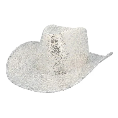 Bild av Boland cowboyhatt rodeo party, hatt för karnevaldräkter, karneval, temafest och JGA, silver