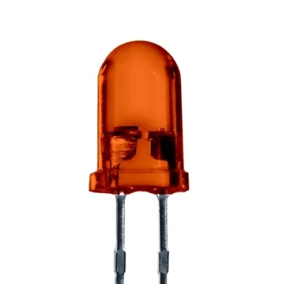 Bild av Lumetheus LED 5mm Färg Orange 3000 mcd 50 Stycken Lysdiod väldigt ljust 3V Diod 2 Pin LEDs diffus