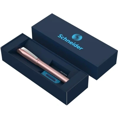 Bild av Schneider Ceod Shiny kulspetspenna, presentset i kartongfodral (inklusive standardbläckpatroner, för höger och vänsterhänta personer), pulver rosa