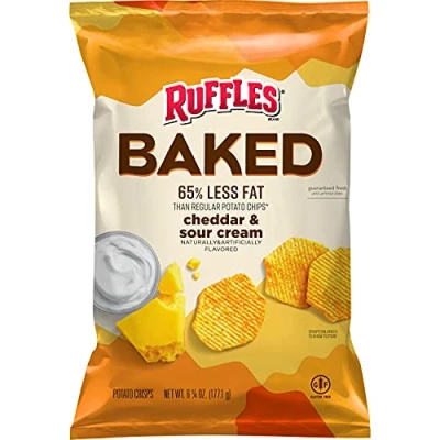 Bild av Ruffles Oven Baked Cheddar &amp; Sour Cream Flavored Potato Crisps 6.25oz