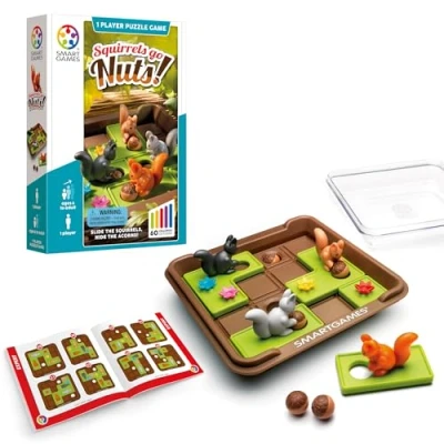 Bild av Smart Games Squirrels Go Nuts, Puzzle Game with 60 Challenges, 6+ Years