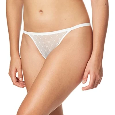 Bild av DKNY Intimates Monogram Thong String, Storlek: XL, Poplin white
