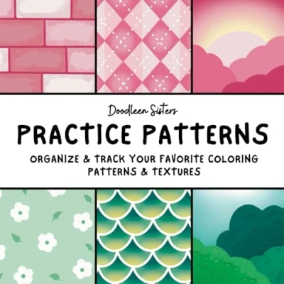 Bild av Simple Pattern Practice Coloring Logbook for all your Techniques and Textures Create own Personal Library 280 Blocks