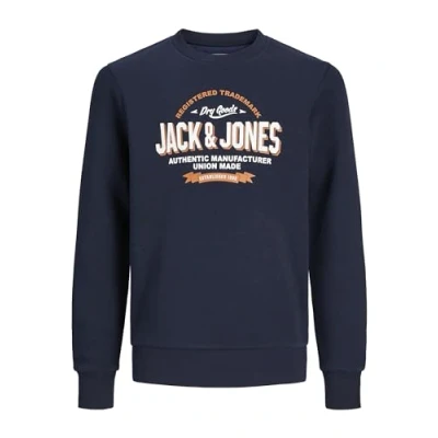 Bild av JACK &amp; JONES Träningsoverall för pojkar, Mörkblå orange vit, 176