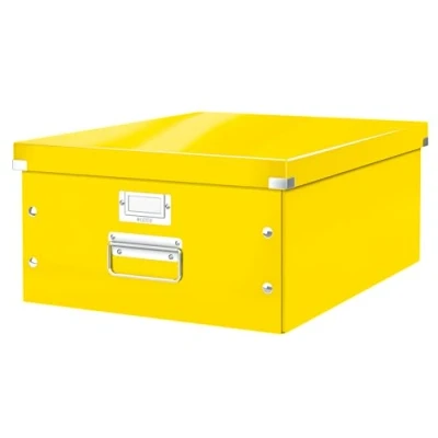 Bild av Leitz WOW Click And Store Förvaringsbox, Med Lock, A3, Gul, 60450016
