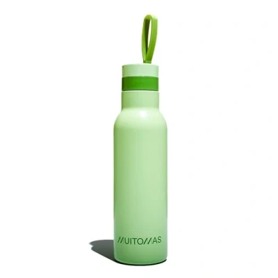 Bild av Muitomas, 500 ml termisk flaska, lätt och bärbar vattenflaska i stål, elegant design med lufttätförslutning, grön