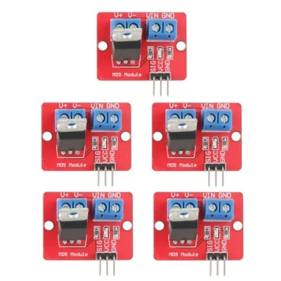 Bild av 5 st MOSFET drivrutinsmodul 3,3 V/5 V PWM utgång körkortsmodul 0 24 körkontroll omkopplarkort för MCU ARM