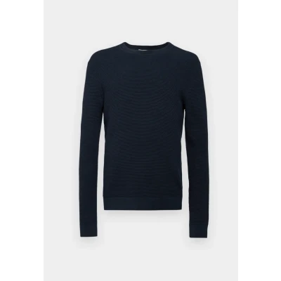 Bild av Selected Homme Slhross Structure CREW Stickad tröja, Storlek: Small, Dark sapphire