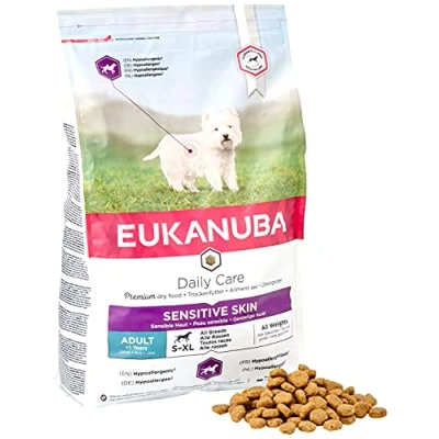 Bild av Eukanuba Daily Care Sensitive Skin hundfoder torrfoder för hundar med känslig hud, horoallergent foder fisk, 2,3 kg