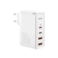 Bild av Baseus Travel Charger GaN2 Pro Quick 2x USB + C 100W EU (white)