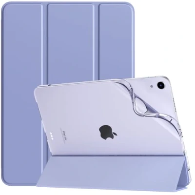 Bild av TiMOVO för iPad Air 6:e generationen 11 tum M2 fodral 2024, 5:e/4:e 2022/2020 20,9 tum, smal mjuk TPU genomskinligt och frostat baksidesskydd passar fodral,