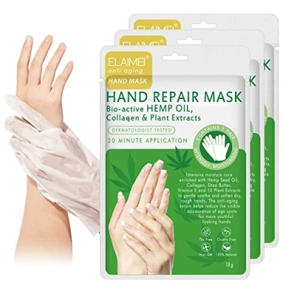Bild av Zoxpm handvård Handmask 3 Par av fukthandske Anti aging fuktgivande för torra åldrande knäckta händer kvinnor och män