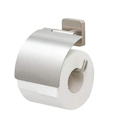 Bild av Tiger Onu Toalettpappershållare med lock, borstat rostfritt stål, 13 x 12,6 4,2 cm