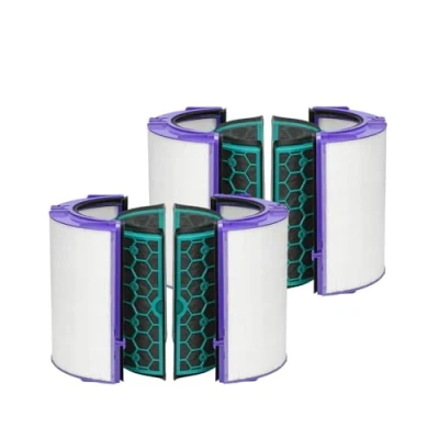 Bild av 2 x HEPA filterersättning + aktivt kolfilter kompatibel med Dyson Pure Cool TP04 TP05 HP04 HP05 DP04 DP05 luftrenare ersätter 969048 03 01