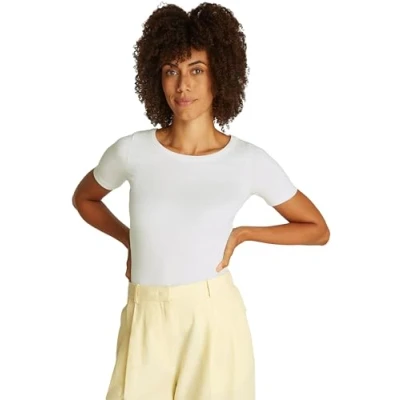 Bild av Tommy Hilfiger SLIM Tshirt bas, Storlek: Small, Ecru