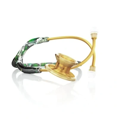 Bild av MDF LoSace Guld MD One Epoch Lättvikts Stetoskop i Titan, Vuxen, Dubbelt Huvud, Gratis delar för liv, Rör: LoSace, Bröststycke Headset: Guld, MDF777TLSK