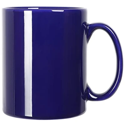Bild av Smilatte 59 ml extra stor keramisk kaffemugg, M017 klassisk porslinschef superstor tekopp med handtag för kontor och hem, blå