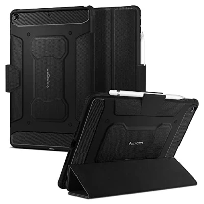 Bild av Spigen Rugged Armor Pro designad för iPad 10.2 fodral, 8th Generation Fodral(2020) / 7th fodral (2019) med pennhållare Svart