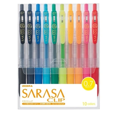 Bild av Zebra Sarasa Clip 0,7, 10 färgset (JJB15 10CA)