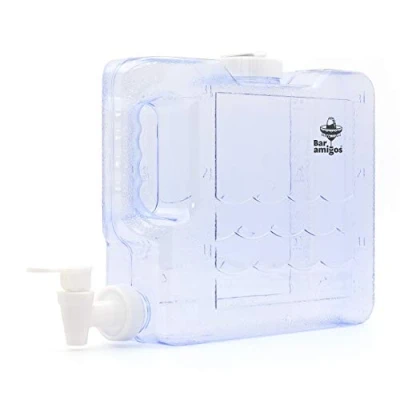 Bild av Bar Amigos 3 L smal kylskåpsvattendispenser plast PETG resebordsbehållare, blåvit rymmer liter