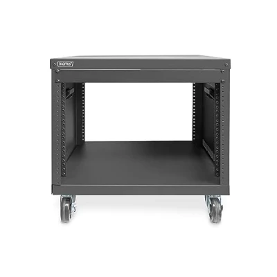 Bild av DIGITUS DN 48000 Ljudrack 19 tum 8U Universellt utrustningsrack För audio video tillbehör Omonterad Maxlast 136 kg Med hjul Svart