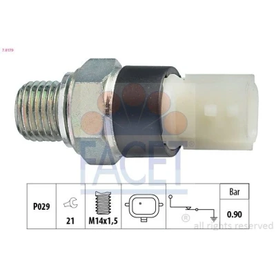 Bild av FACET 7.0179 Sonde De Pression d&#039;Huile M14x1,5 1 Made in Italy OE Equivalent RENAULT: TWINGO 2, CLIO 3, Modus / Grand