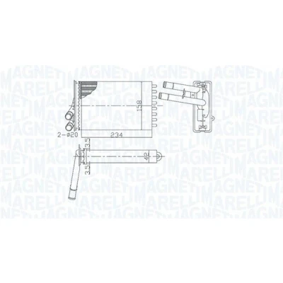 Bild av MAGNETI MARELLI 350218462000 Radiateur De Chauffage VOLKSWAGEN: Passat B5 GP Berline, Break, AUDI: A4 Avant