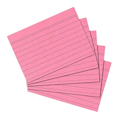 Bild av Herlitz 10835890 indexkort A5 fodrad rosa 4 x 100 artiklar