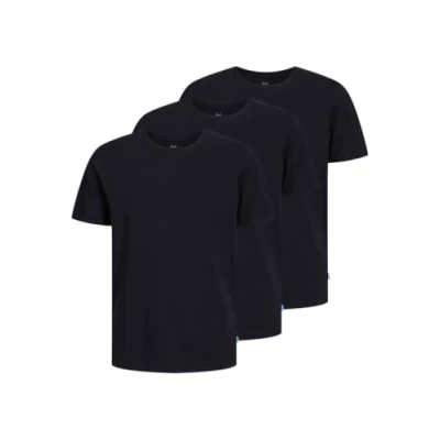 Bild av JACK&amp;JONES JUNIOR T shirt för pojkar (3 pack), Svart/förpackning: w. 3 x svart, 140