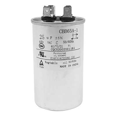 Bild av DollaTek 25 uF CBB65 kondensatormotor igång för luftkonditionering 450 VAC SH 40/70/21 50/60 Hz