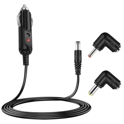 Bild av 12 V bil DC kontakt strömförsörjning 5 A kabel cigarettändare laddare 1 meter för DVD spelare, router, GPS, kamera, CCTV