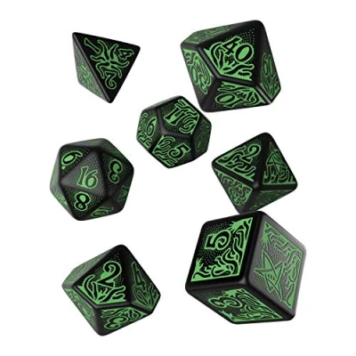 Bild av Q Workshop CTR21 Call of Cthulhu 7th Edition Dice Set svart &amp; grön