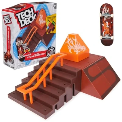 Bild av Tech Deck Fingerskridskor startset X Connect Pyramid Shredder skate Park 100% modulär att bygga och anpassa + 1 finger miniskridskor barnleksak barnlek från 6 år uppåt