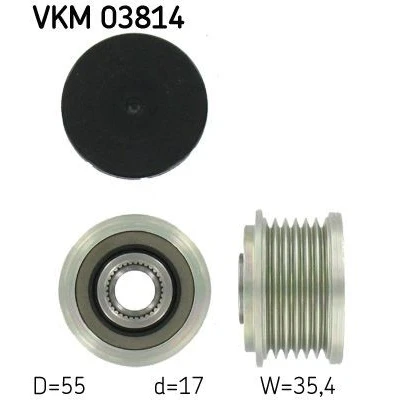 Bild av Frihjulskoppling, generator Skf VKM 03814